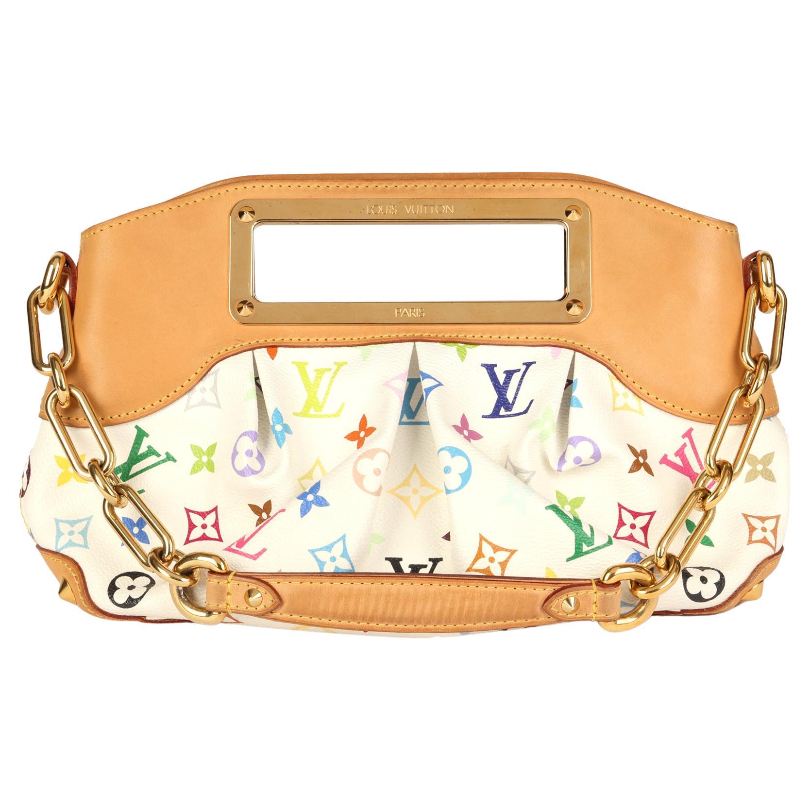 Louis Vuitton x Takashi Murakami Multicolore Monogram & Vachetta Leather Judy PM