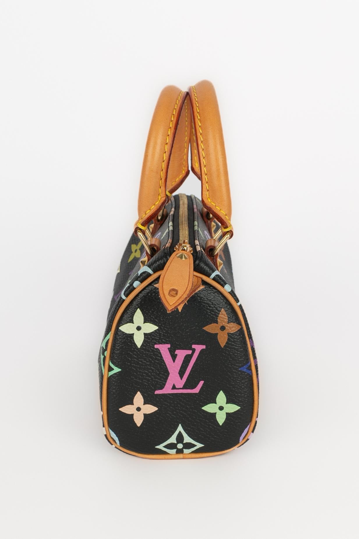 Louis Vuitton x Takashi Murakami Nano Speedy Tasche 2003 limitierte Auflage (Schwarz) im Angebot