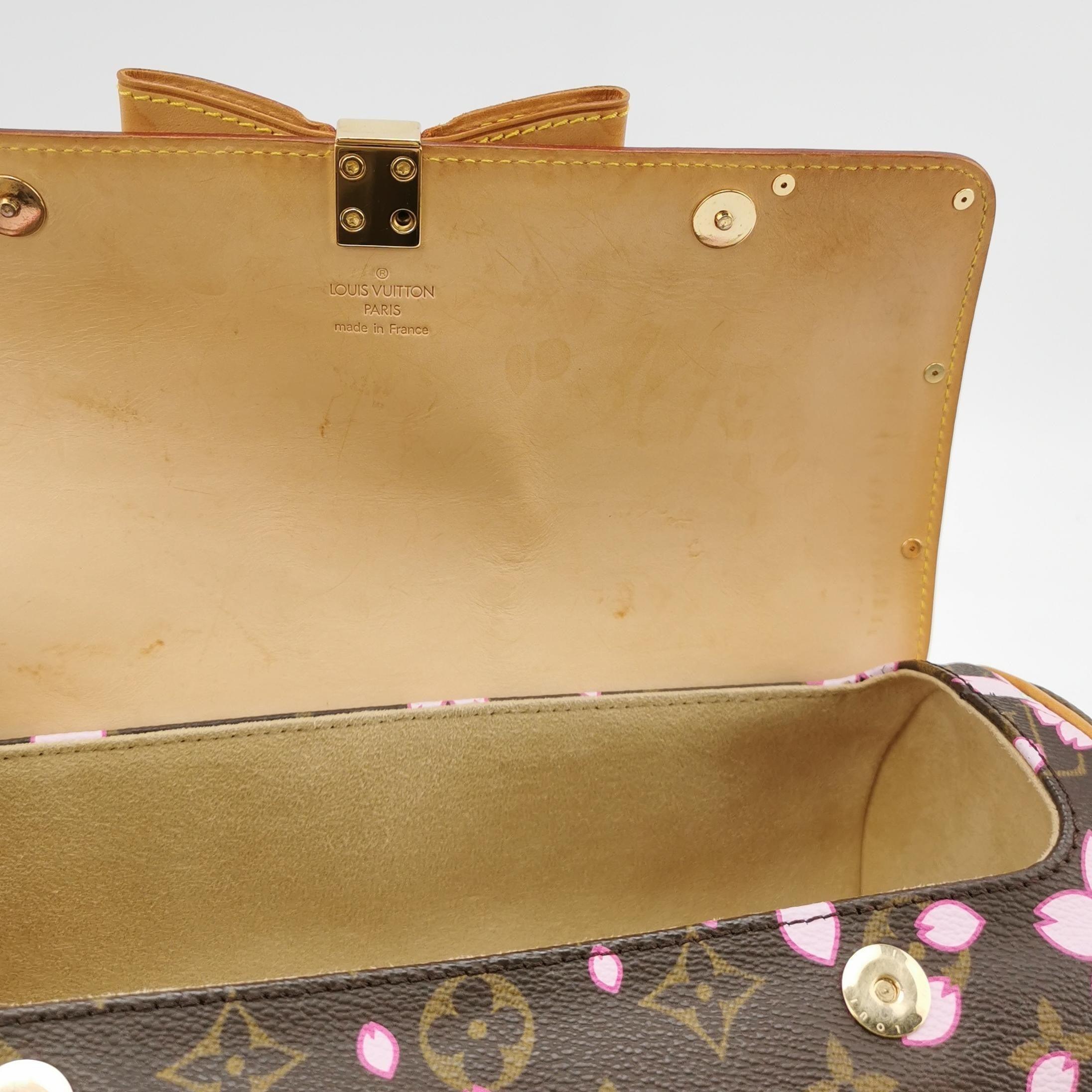 Louis Vuitton x Takashi Murakami Papillon 28 Cherry Blossom Monogram Handbag 8