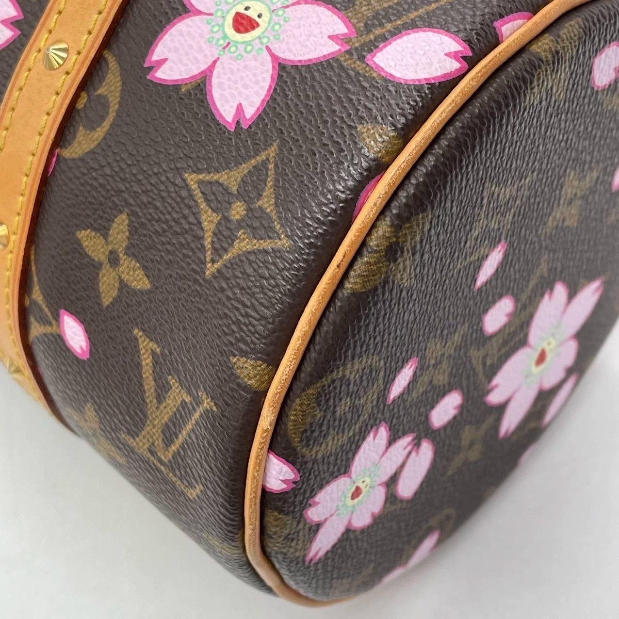 Louis Vuitton x Takashi Murakami Papillon 28 Cherry Blossom Monogram Handbag 8