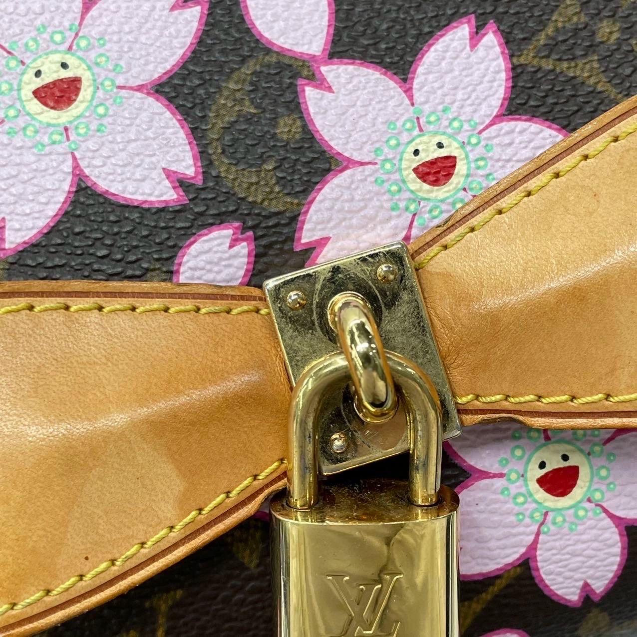 Women's Louis Vuitton x Takashi Murakami Papillon 28 Cherry Blossom Monogram Handbag