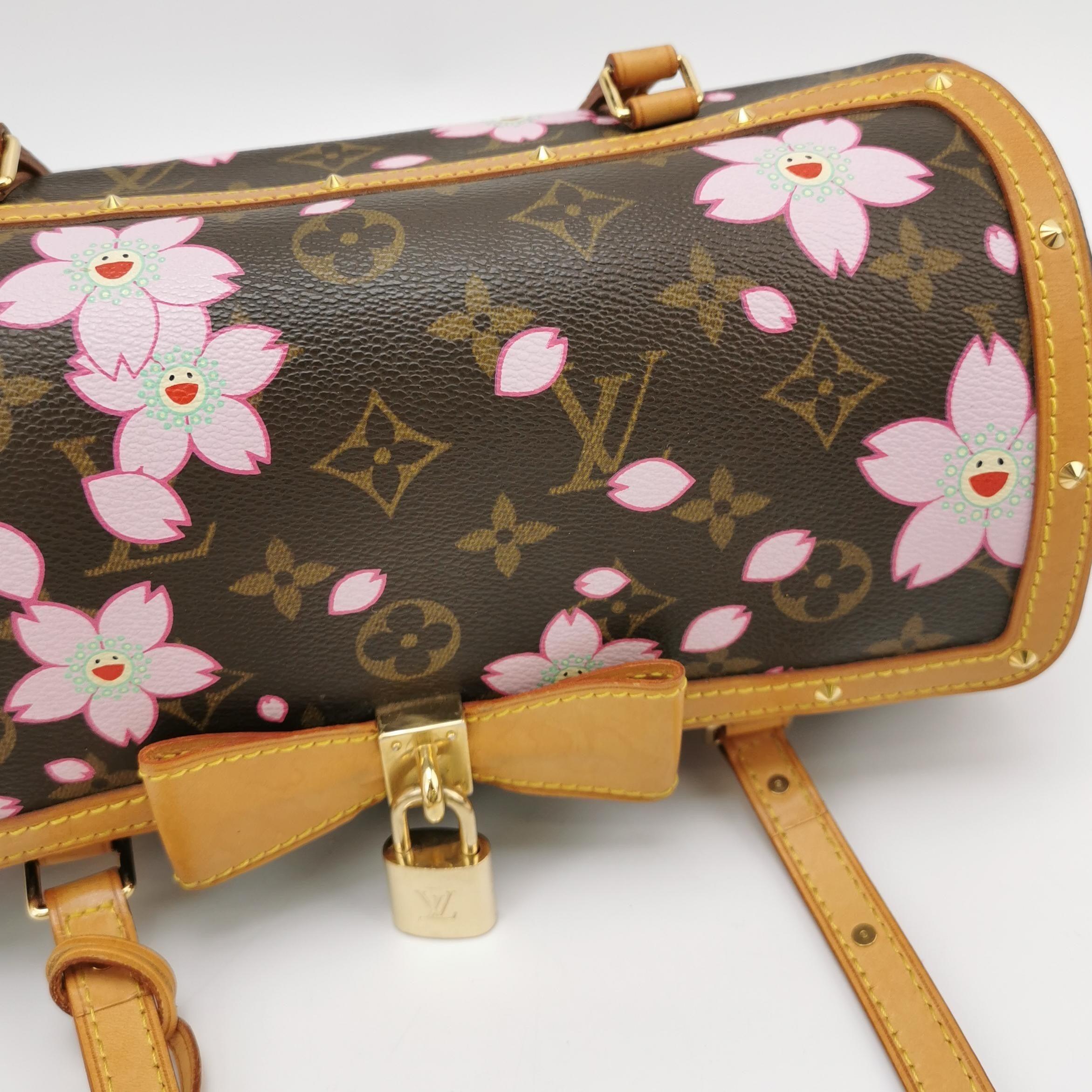 Louis Vuitton x Takashi Murakami Papillon 28 Cherry Blossom Monogram Handbag 1