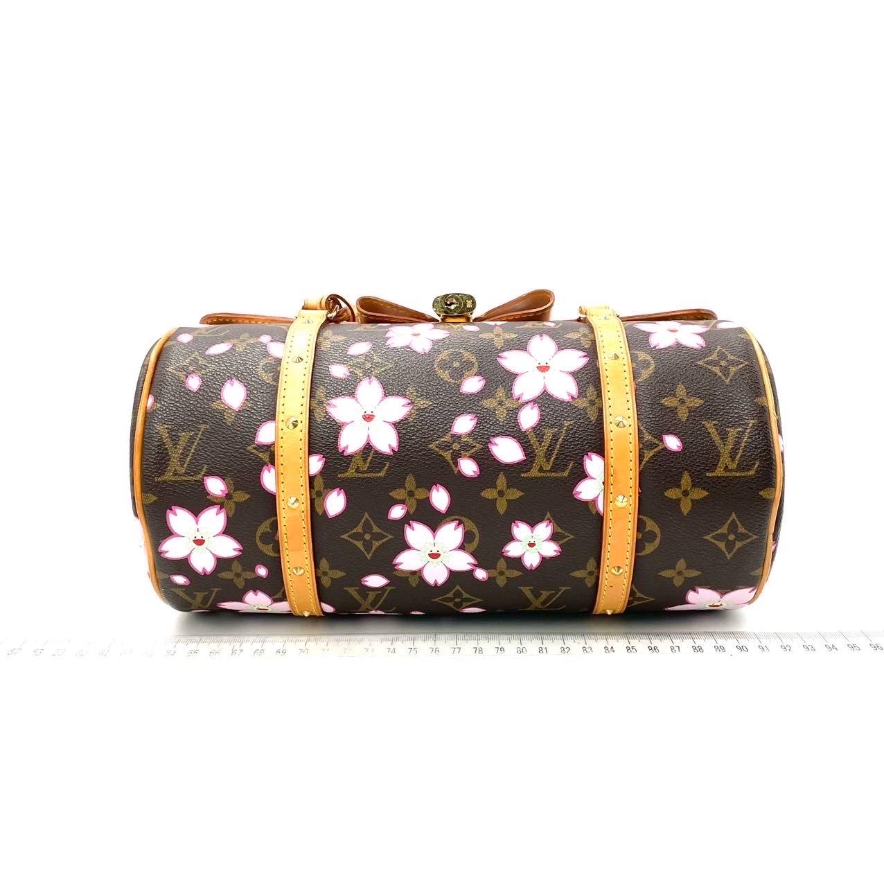 Louis Vuitton x Takashi Murakami Papillon 28 Cherry Blossom Monogram Handbag 3