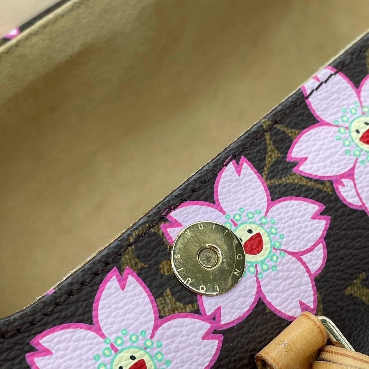 Louis Vuitton x Takashi Murakami Papillon 28 Cherry Blossom Monogram Handbag 4