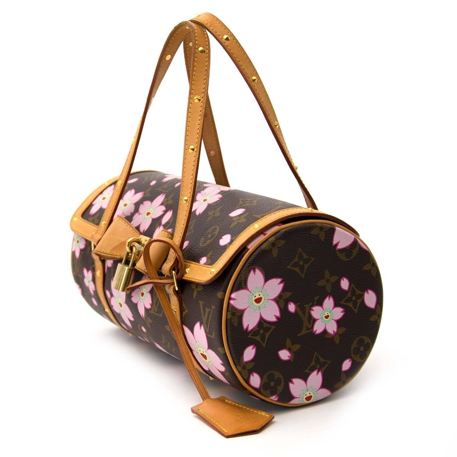 Louis Vuitton by Takashi Murakami Papillon Cherry Blossom Umhängetasche im Zustand „Gut“ in Antwerp, BE