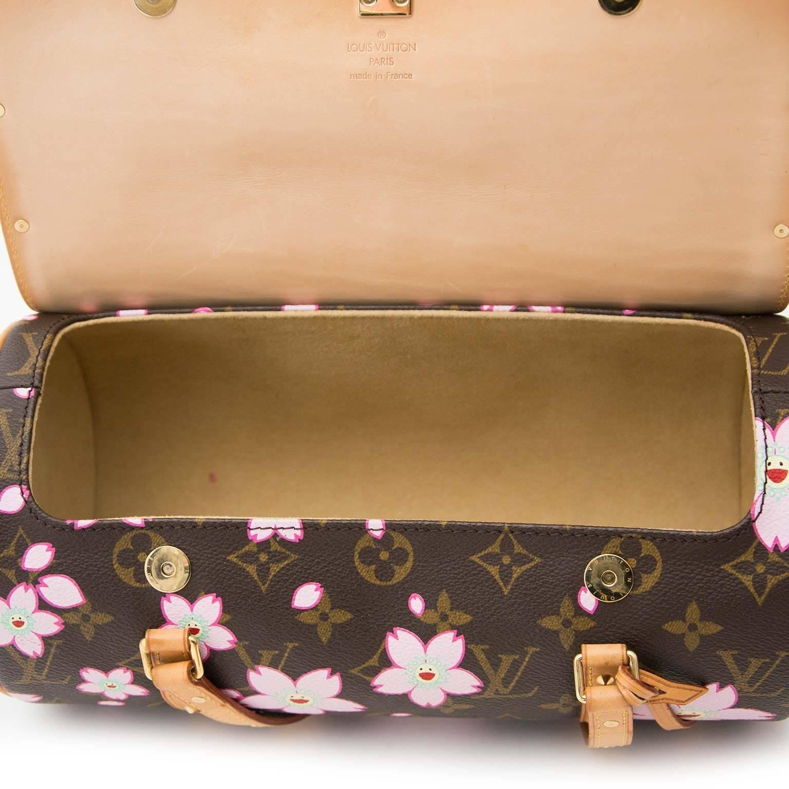 Brown Louis Vuitton by Takashi Murakami Papillon Cherry Blossom shoulder bag