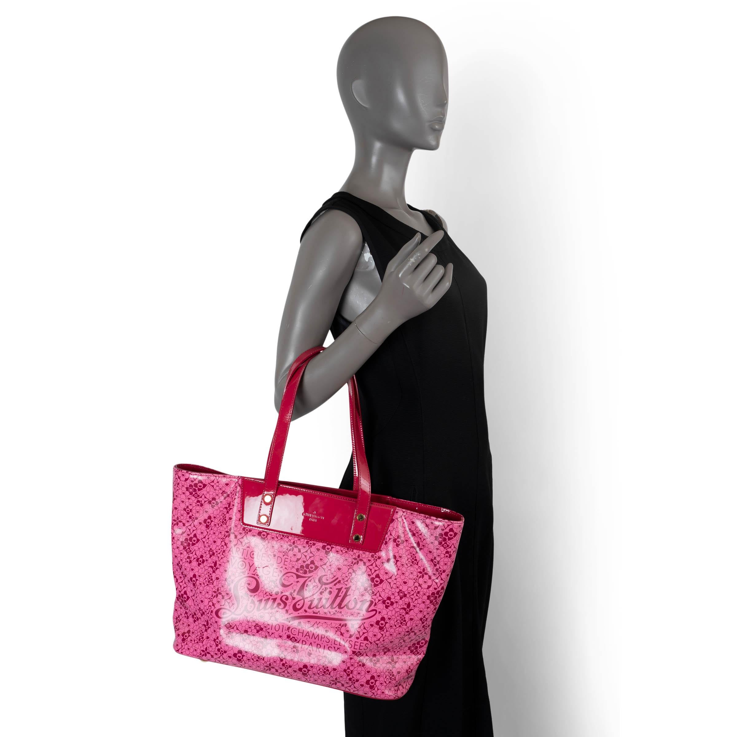 LOUIS VUITTON x TAKASHI MURAKAMI pink COSMIC BLOSSOM TOTE PM Bag 5