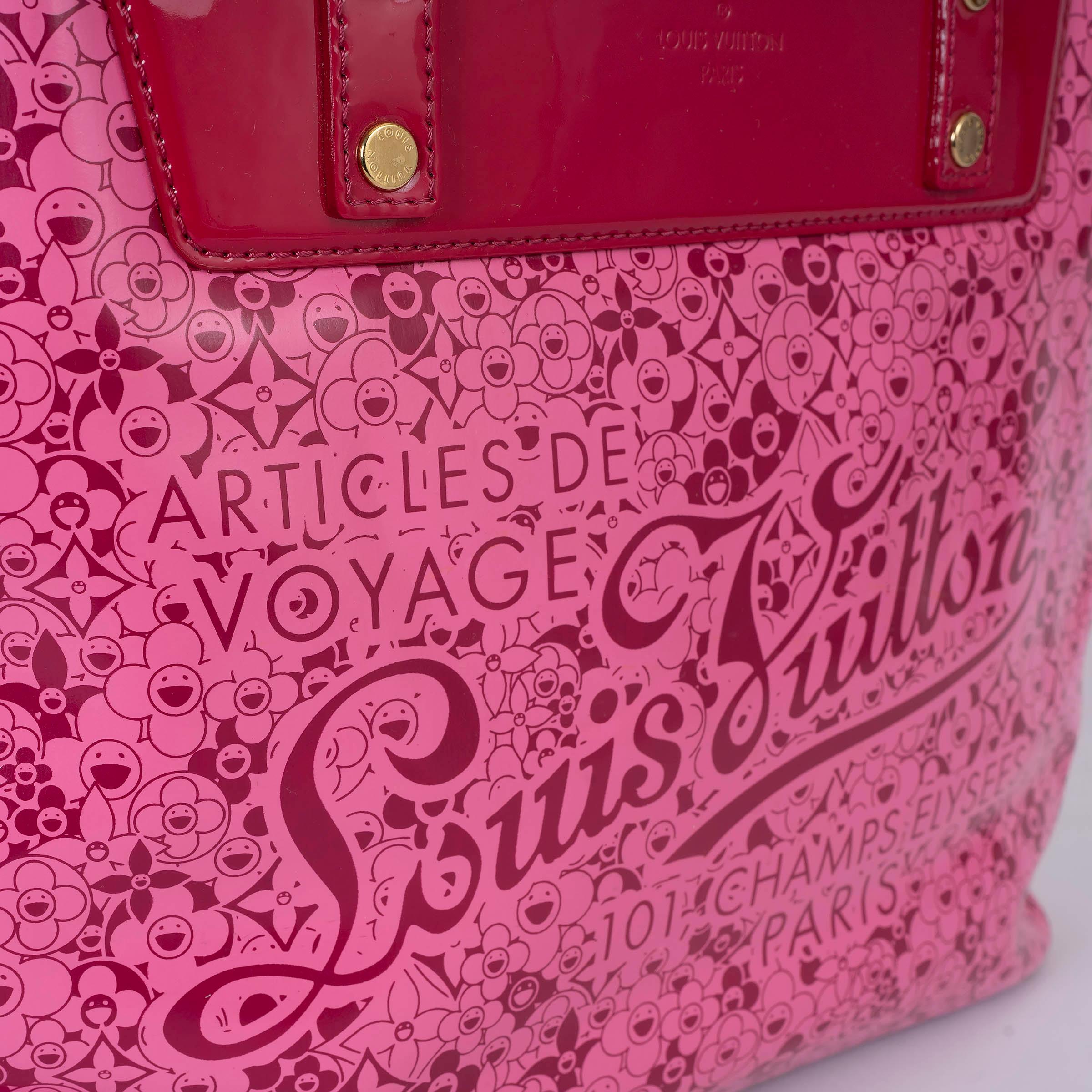 LOUIS VUITTON x TAKASHI MURAKAMI pink COSMIC BLOSSOM TOTE PM Bag 2