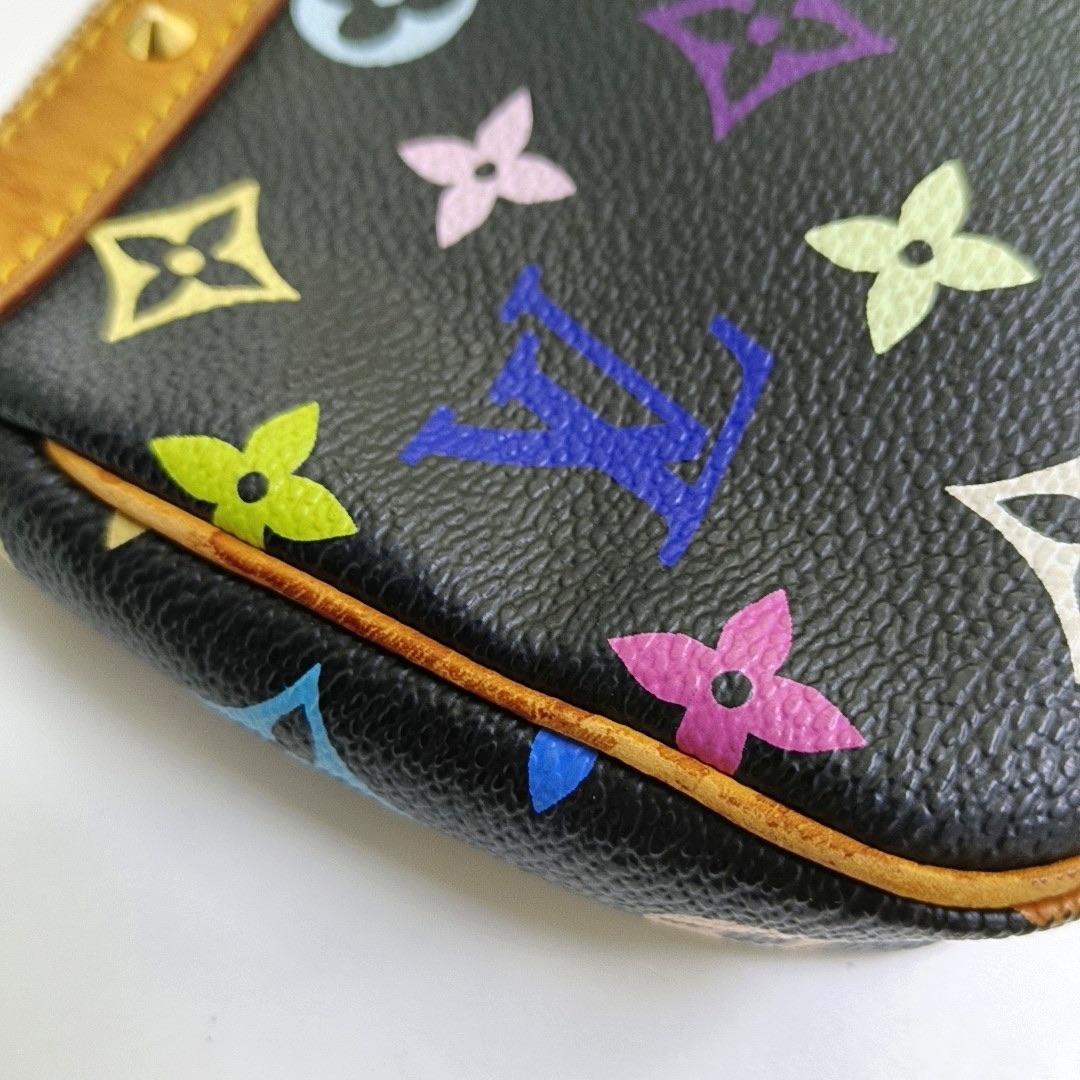 Louis Vuitton x Takashi Murakami Pochette Accessoire Black Multicolor en vente 9