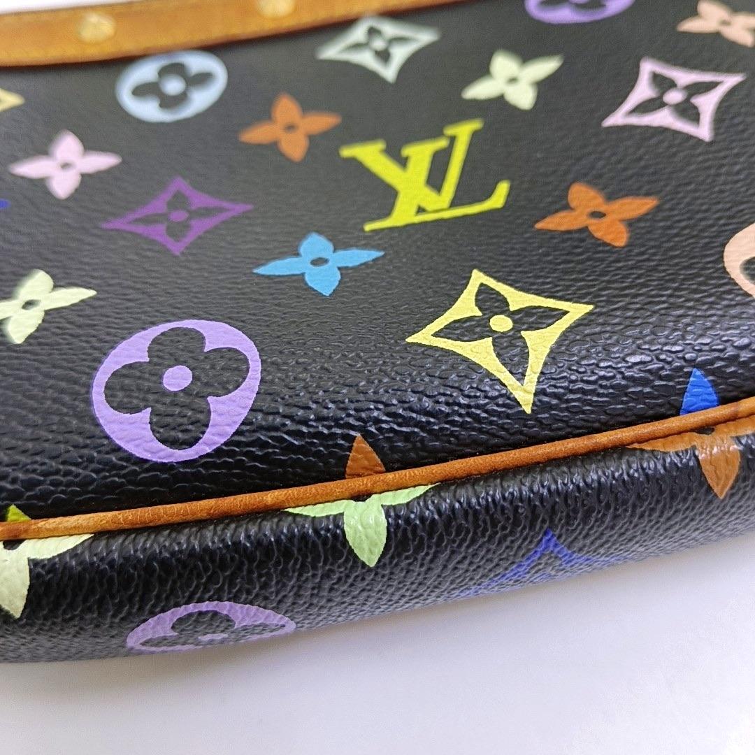 Louis Vuitton x Takashi Murakami Pochette Accessoire Black Multicolor en vente 12