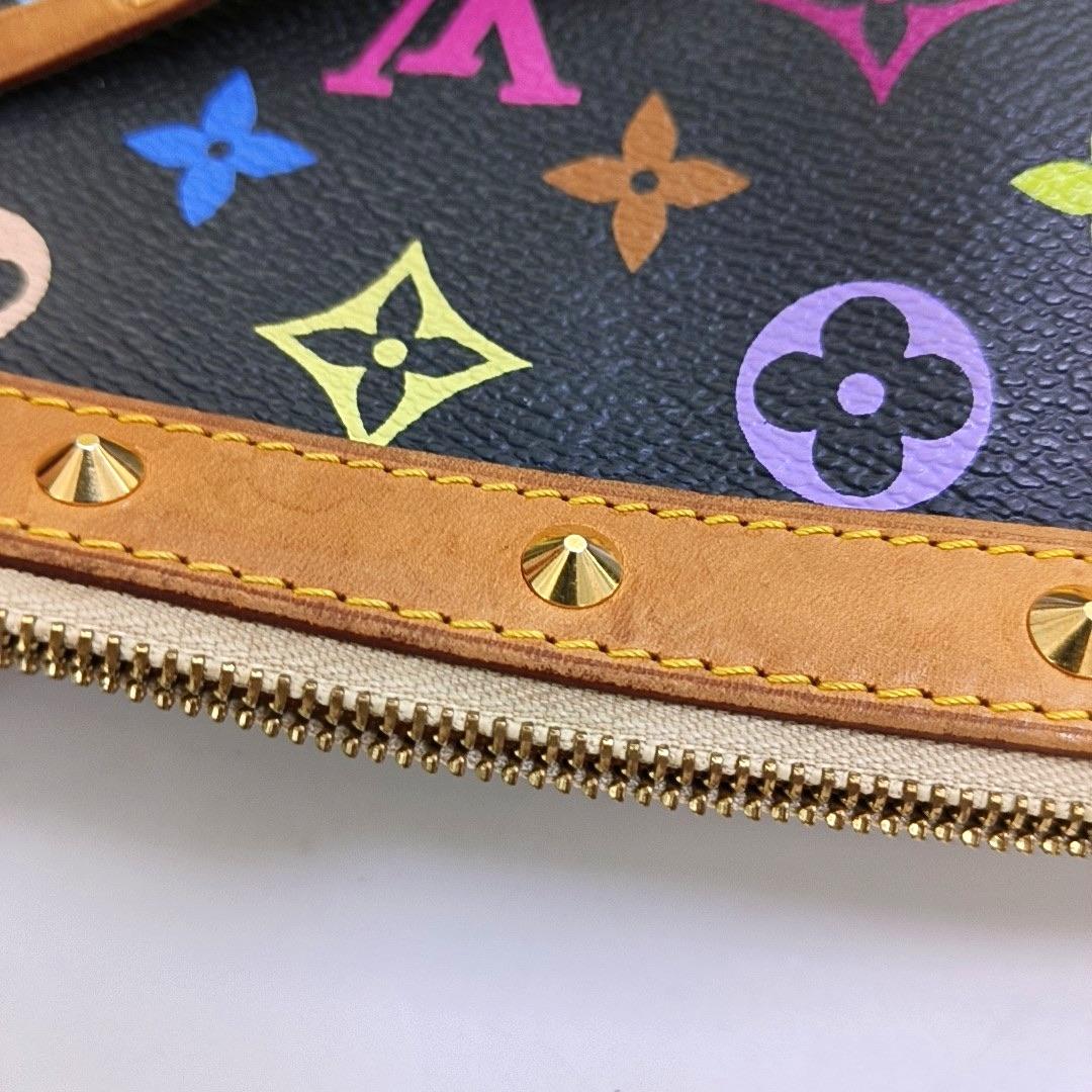 Louis Vuitton x Takashi Murakami Pochette Accessoire Black Multicolor en vente 14