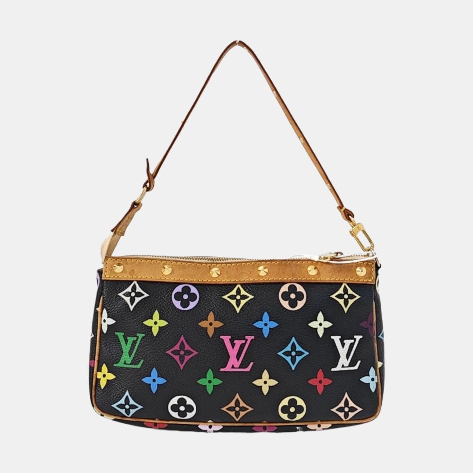 Louis Vuitton x Takashi Murakami Pochette Accessoire Black Multicolor Pour femmes en vente