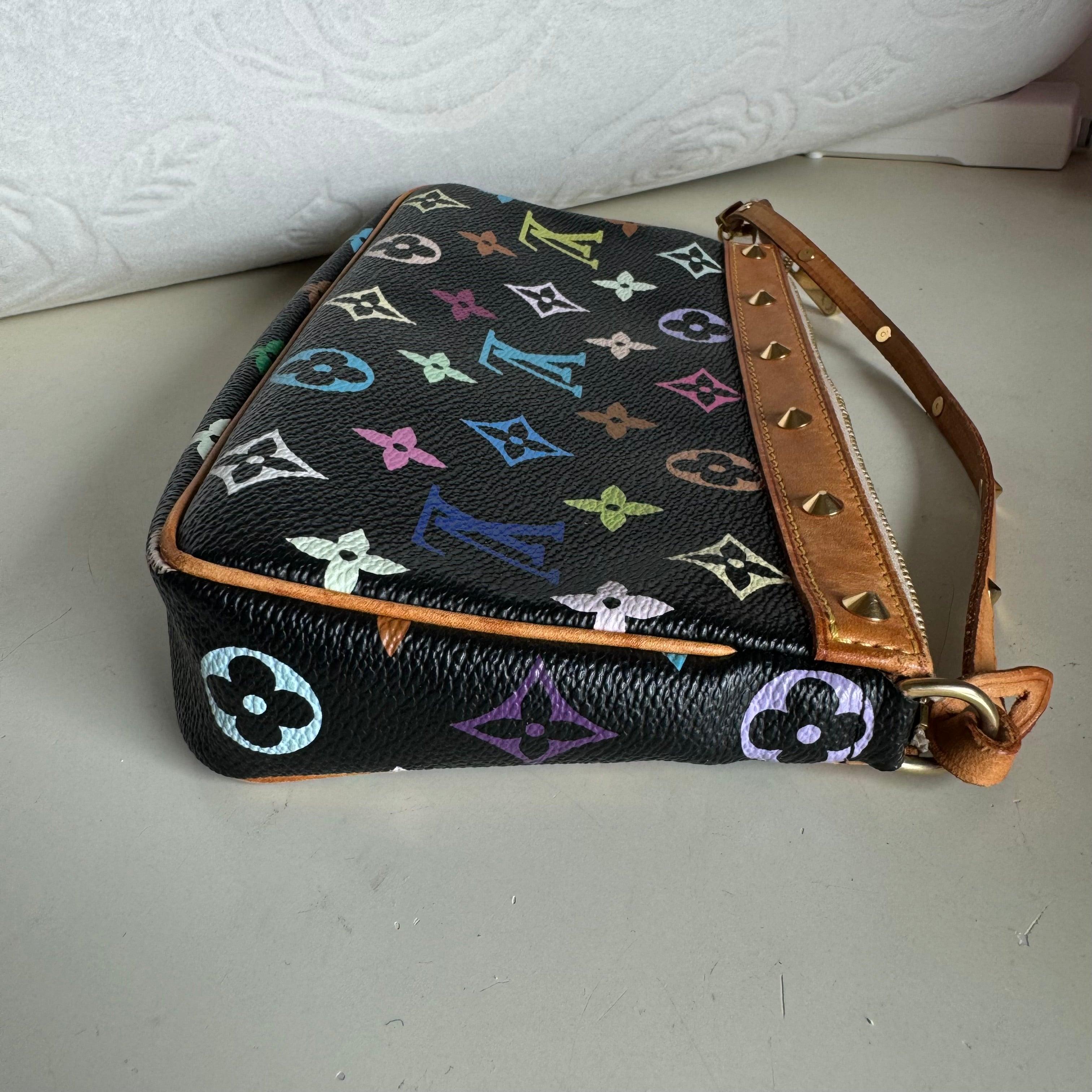 Louis Vuitton x Takashi Murakami Pochette Accessoire Black Multicolor 1