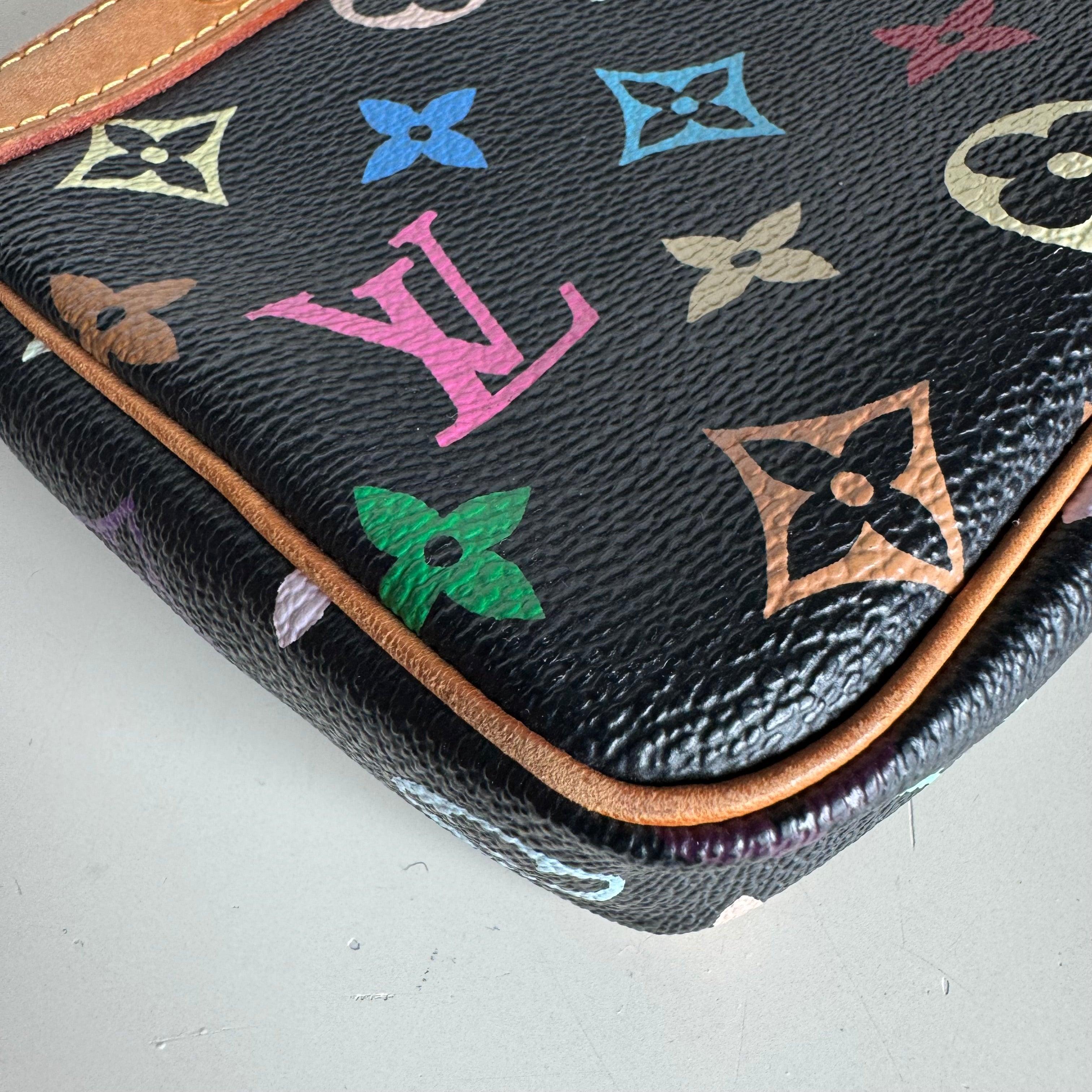 Louis Vuitton x Takashi Murakami Pochette Accessoire Black Multicolor 3
