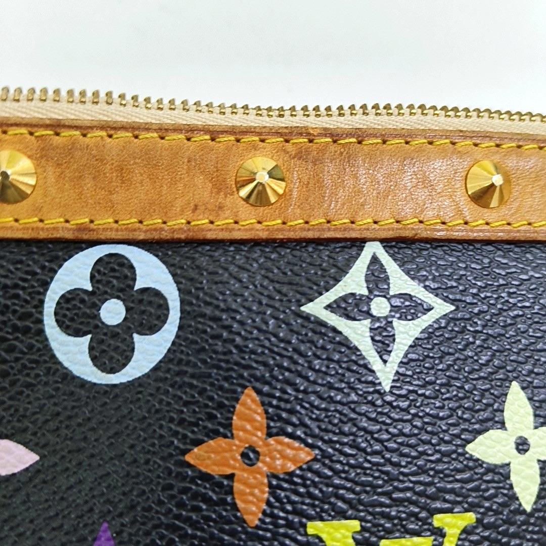 Louis Vuitton x Takashi Murakami Pochette Accessoire Black Multicolor en vente 4