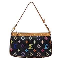 Louis Vuitton x Takashi Murakami Pochette Accessoire Black Multicolor Louis Vuitton x Takashi Murakami Pochette Accessoire Black Multicolor