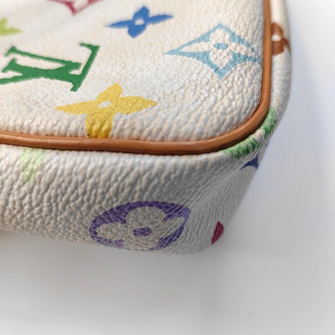 Louis Vuitton x Takashi Murakami Pochette Accessoire Bianco Multicolore in vendita 6