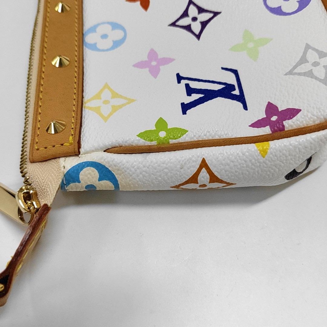 Louis Vuitton x Takashi Murakami Pochette Accessoire Bianco Multicolore in vendita 5