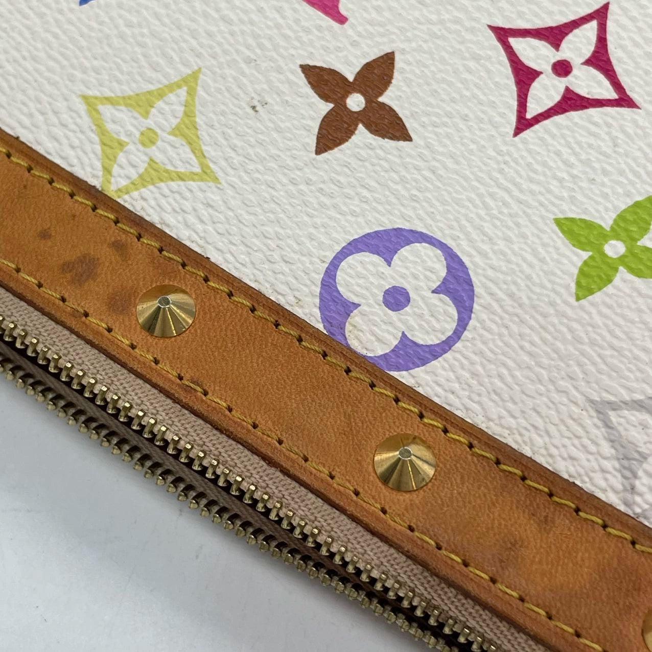 Louis Vuitton x Takashi Murakami Pochette Accessoire White Multicolor For Sale 7