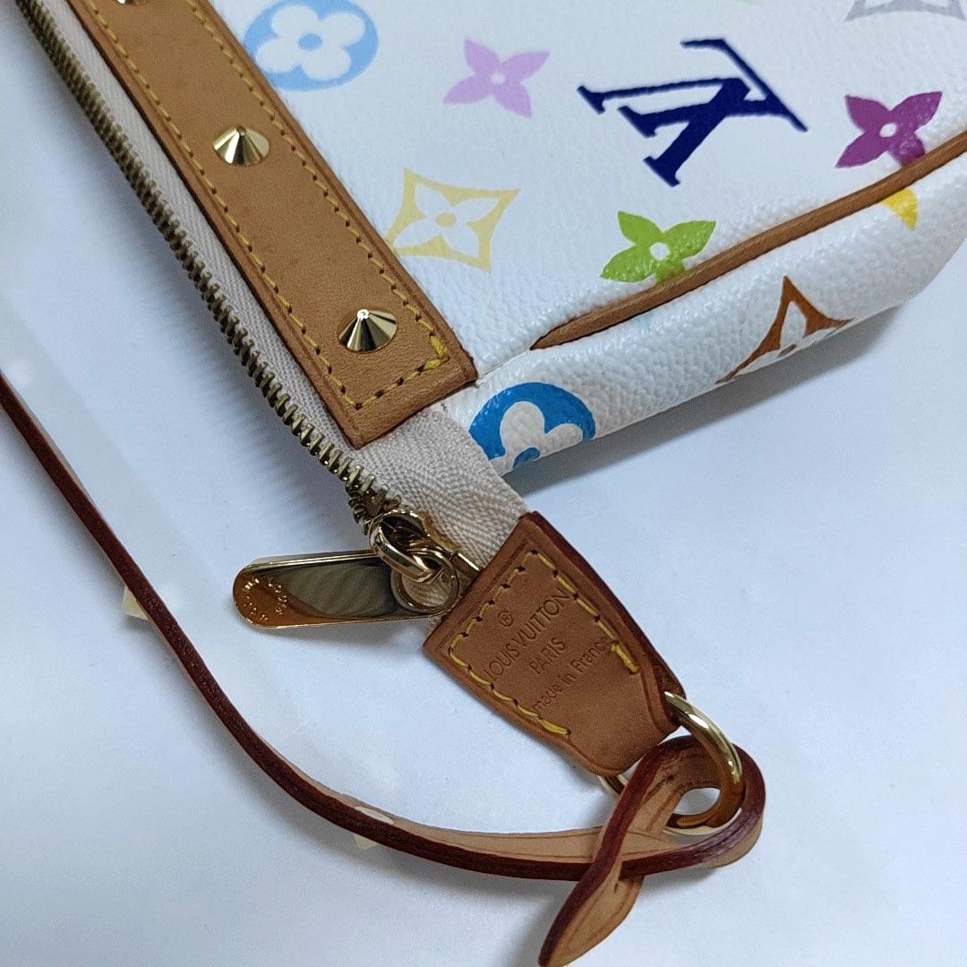 Louis Vuitton x Takashi Murakami Pochette Accessoire Bianco Multicolore in vendita 6