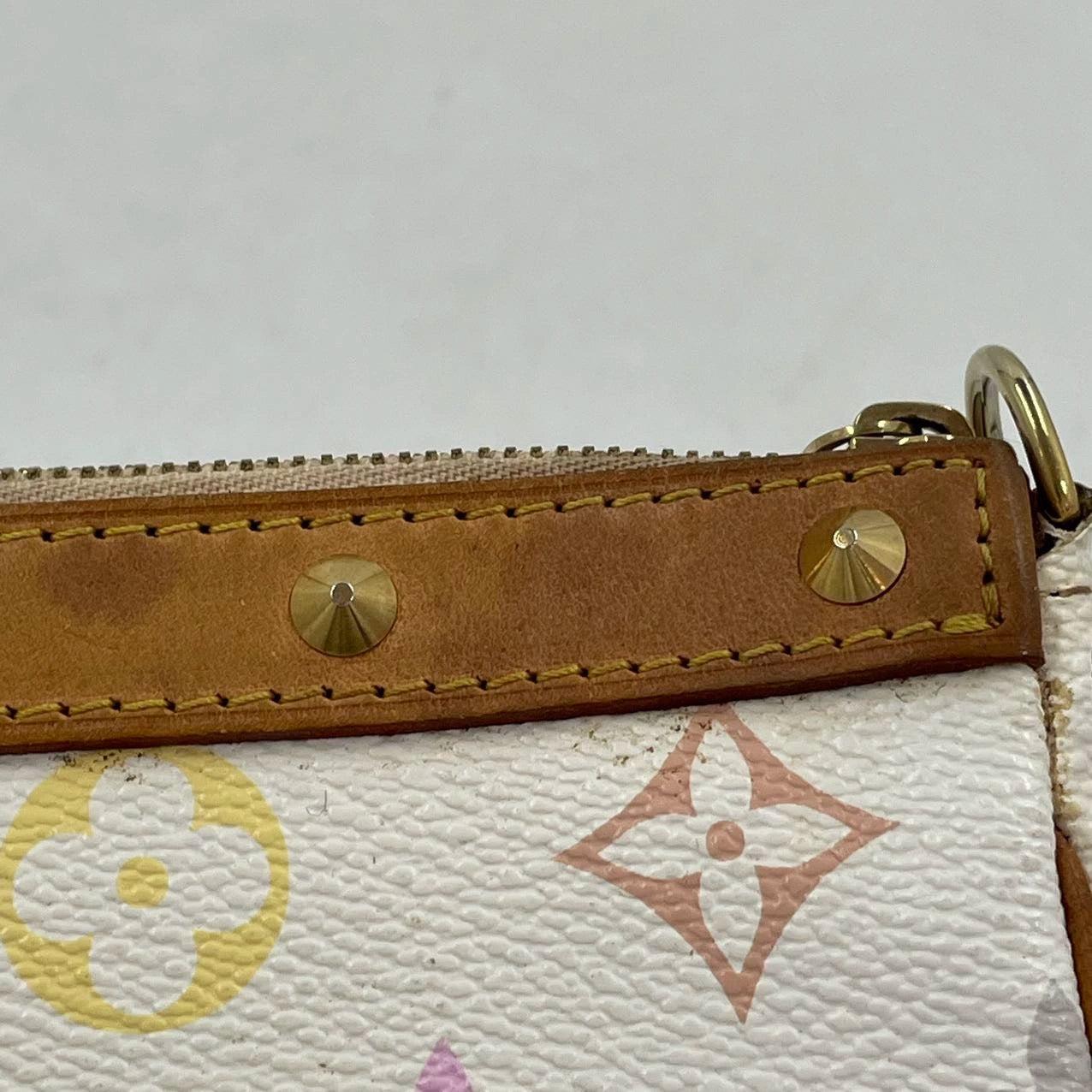 Louis Vuitton x Takashi Murakami Pochette Accessoire White Multicolor For Sale 8
