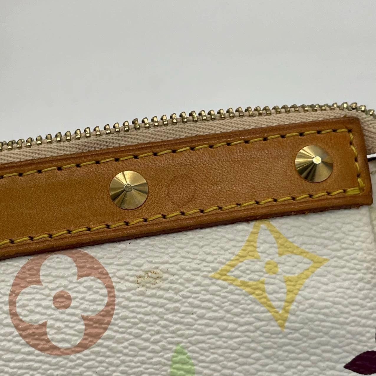 Louis Vuitton x Takashi Murakami Pochette Accessoire White Multicolor For Sale 10