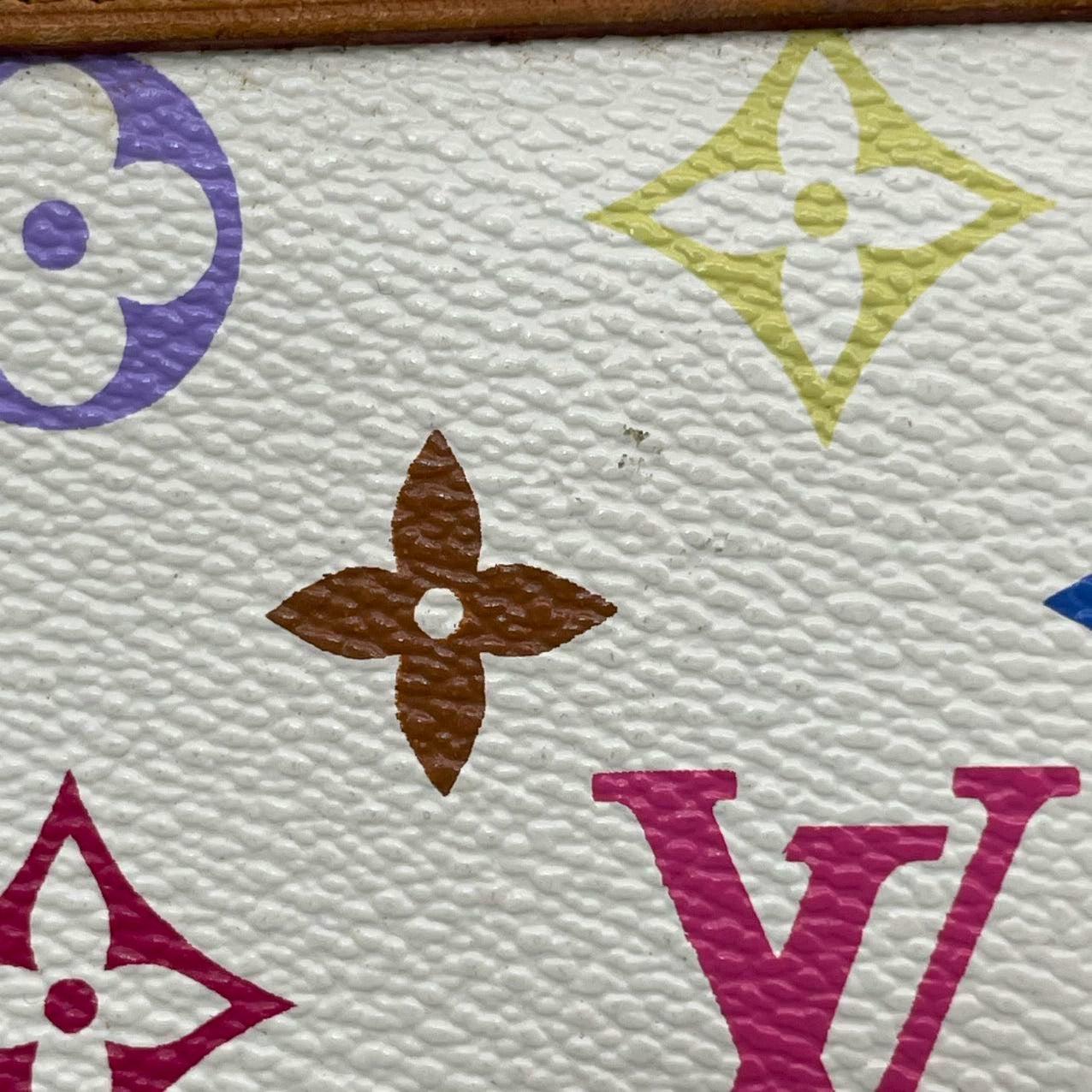 Louis Vuitton x Takashi Murakami Pochette Accessoire White Multicolor For Sale 11