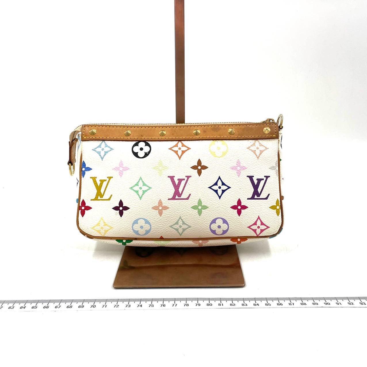 Louis Vuitton x Takashi Murakami Pochette Accessoire White Multicolor
These are professional photos of the actual bag.
The Pochette Accessoire Bag is one of the most iconic design by the French fashion house, Louis Vuitton in collaboration with