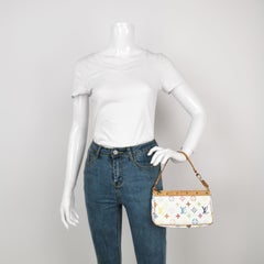 Louis Vuitton x Takashi Murakami Pochette Accessoire White Multicolor