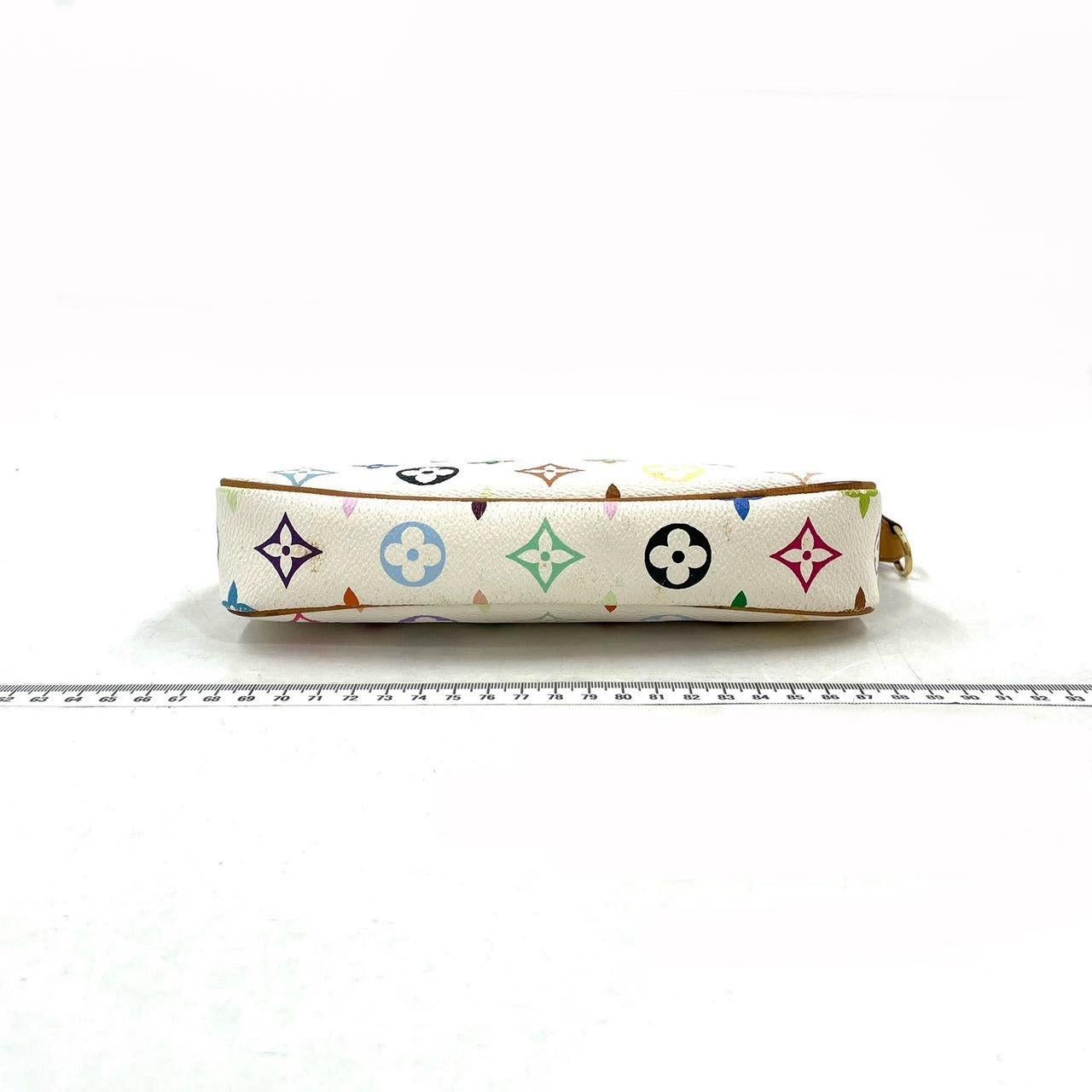 Women's Louis Vuitton x Takashi Murakami Pochette Accessoire White Multicolor For Sale