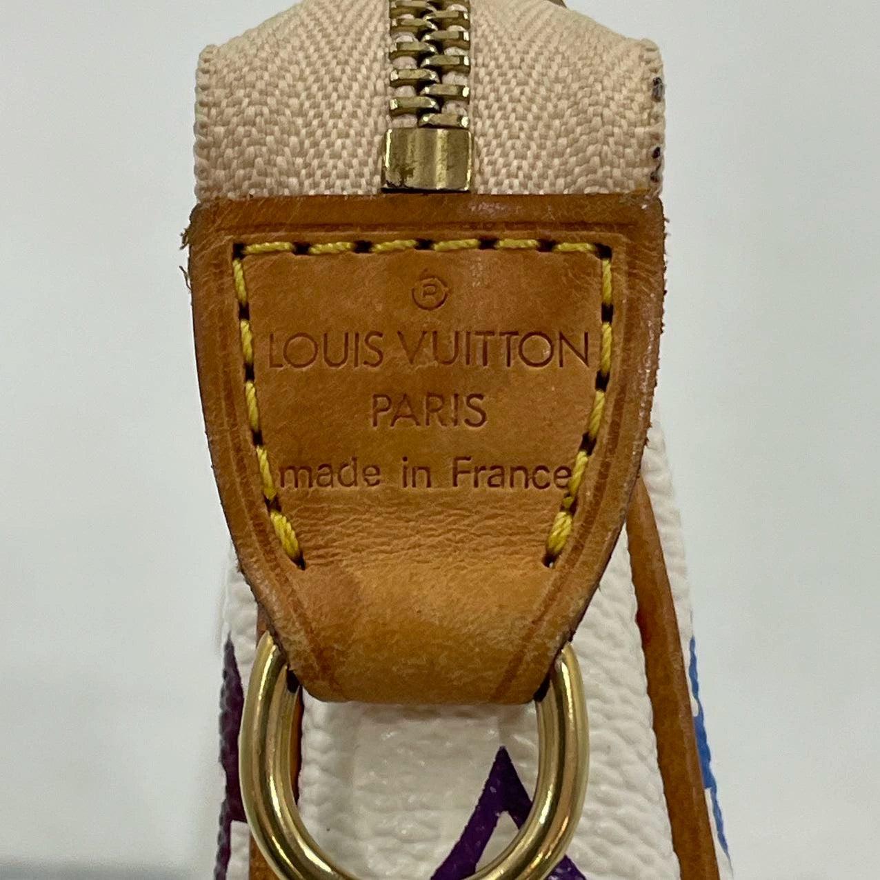 Louis Vuitton x Takashi Murakami Pochette Accessoire White Multicolor For Sale 2