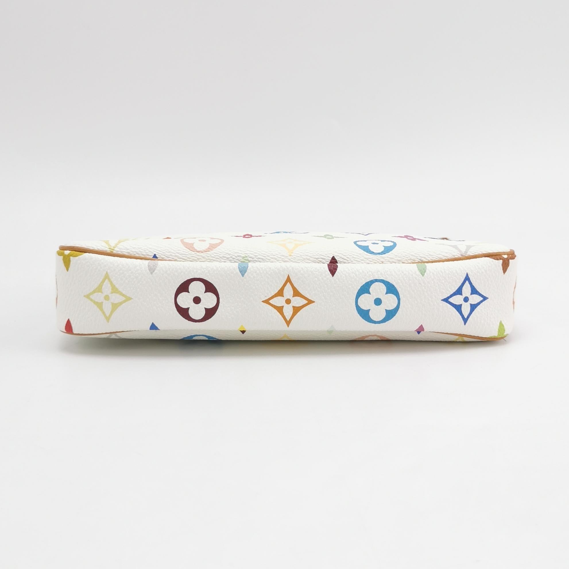 Louis Vuitton x Takashi Murakami Pochette Accessoire White Multicolor 1