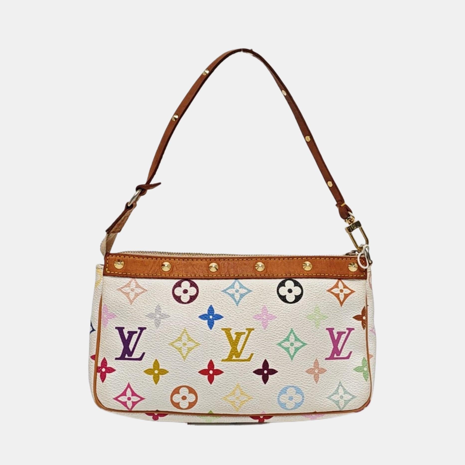 Louis Vuitton x Takashi Murakami Pochette Accessoire Bianco Multicolore in vendita 3