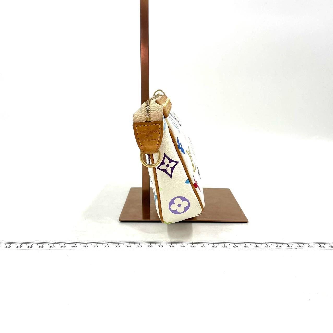Louis Vuitton x Takashi Murakami Pochette Accessoire White Multicolor For Sale 4