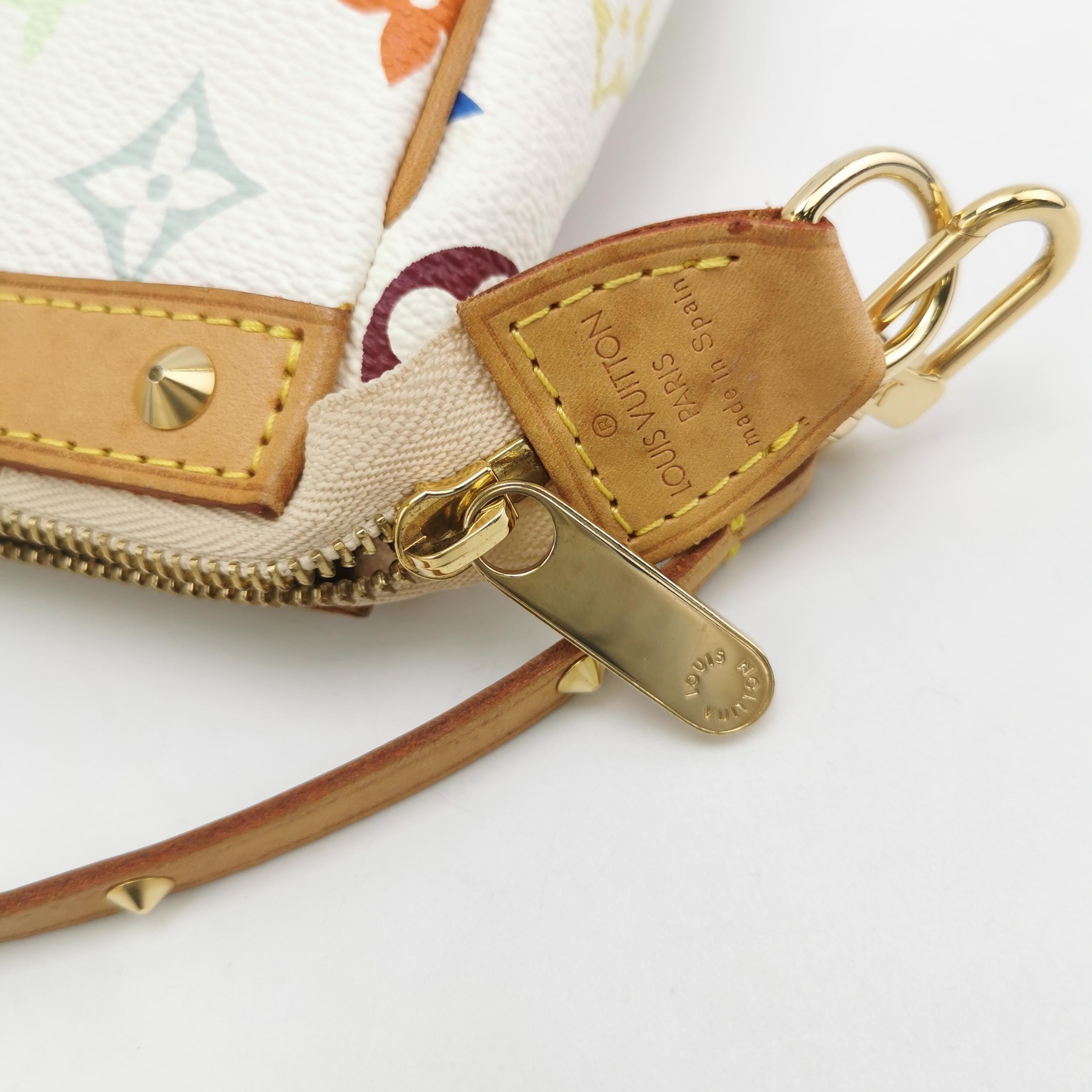 Louis Vuitton x Takashi Murakami Pochette Accessoire White Multicolor 4