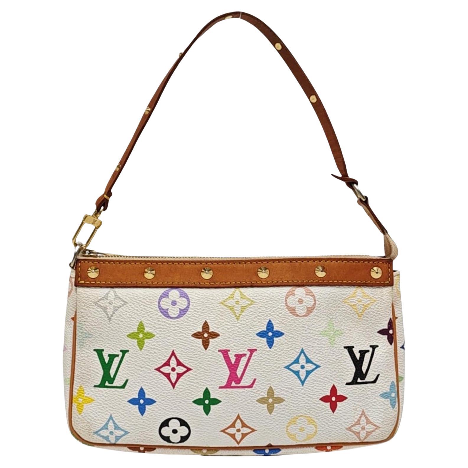Louis Vuitton x Takashi Murakami Pochette Accessoire Bianco Multicolore