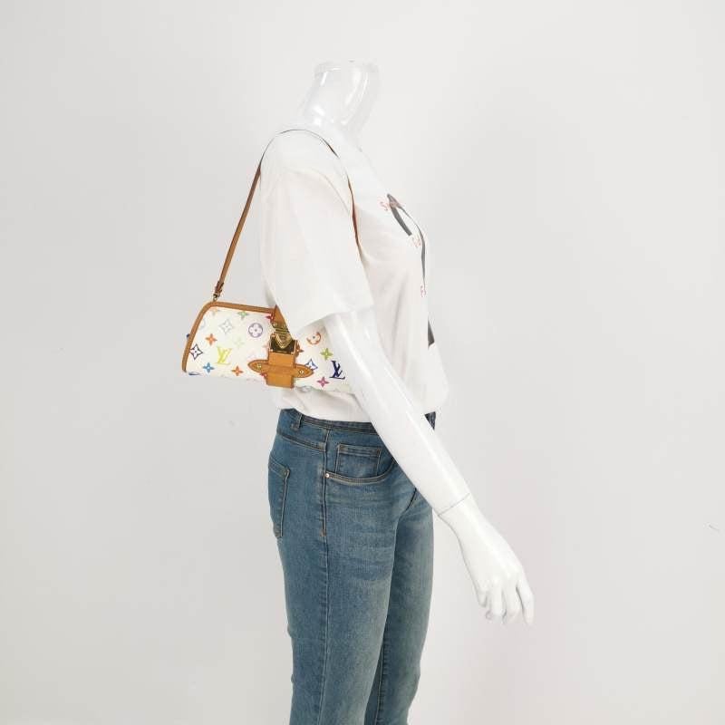 Louis Vuitton x Takashi Murakami Shirley Shoulder Bag White Multicolor
 These are professional photos of the actual bag.
 Design by the French fashion house, Louis Vuitton in collaboration with Takashi Murakami.
 Condition: Good
 This authentic