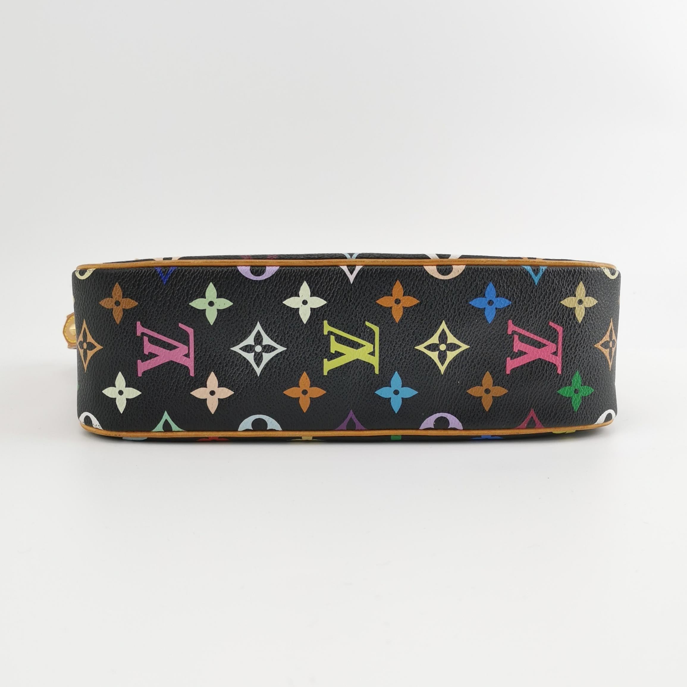 Black Louis Vuitton x Takashi Murakami Sologne Messenger Crossbody Bag Multicolor