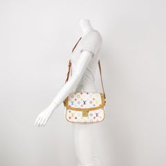 Louis Vuitton x Takashi Murakami Sologne Messenger Crossbody Bag White Multicolo