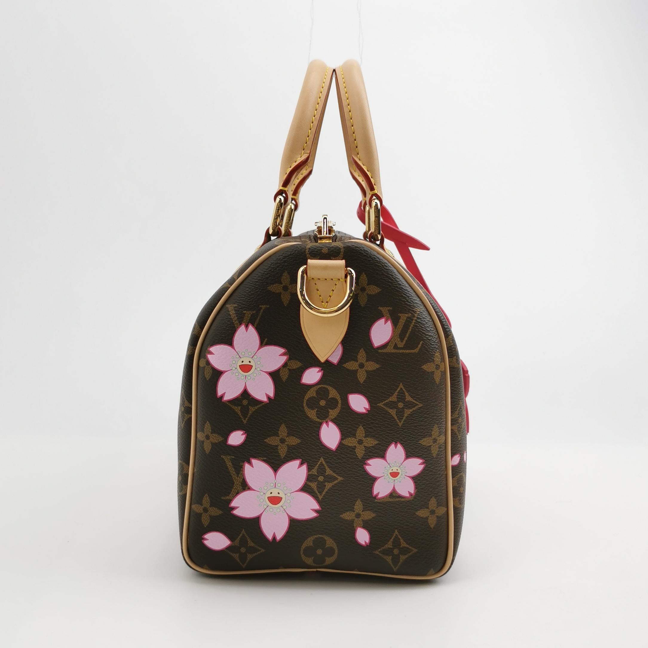 Louis Vuitton x Takashi Murakami Speedy 25 Cherry Blossoms sur le Monogramme Neuf - En vente à AUBERVILLIERS, FR