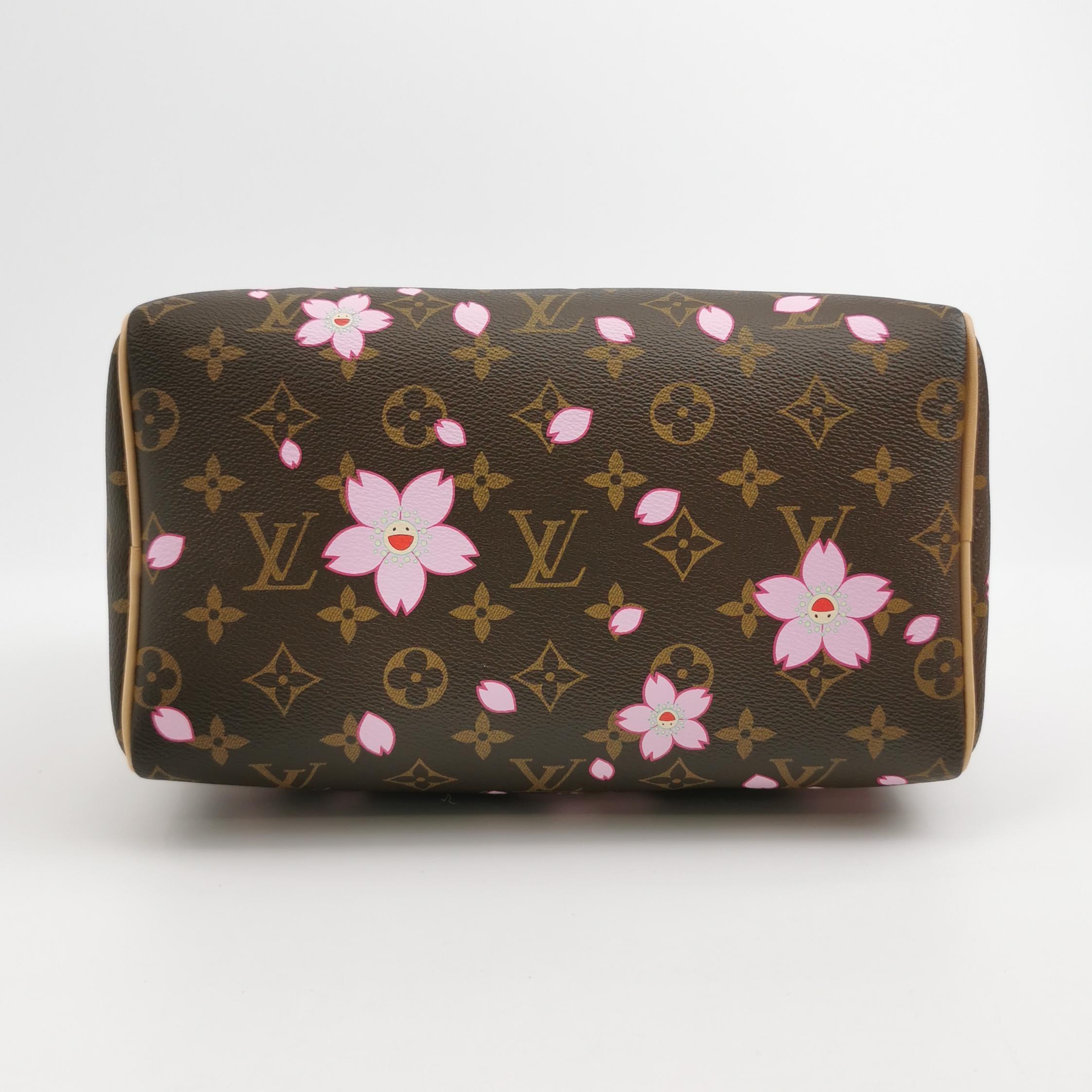Louis Vuitton x Takashi Murakami Speedy 25 Cherry Blossoms sur le Monogramme en vente 1
