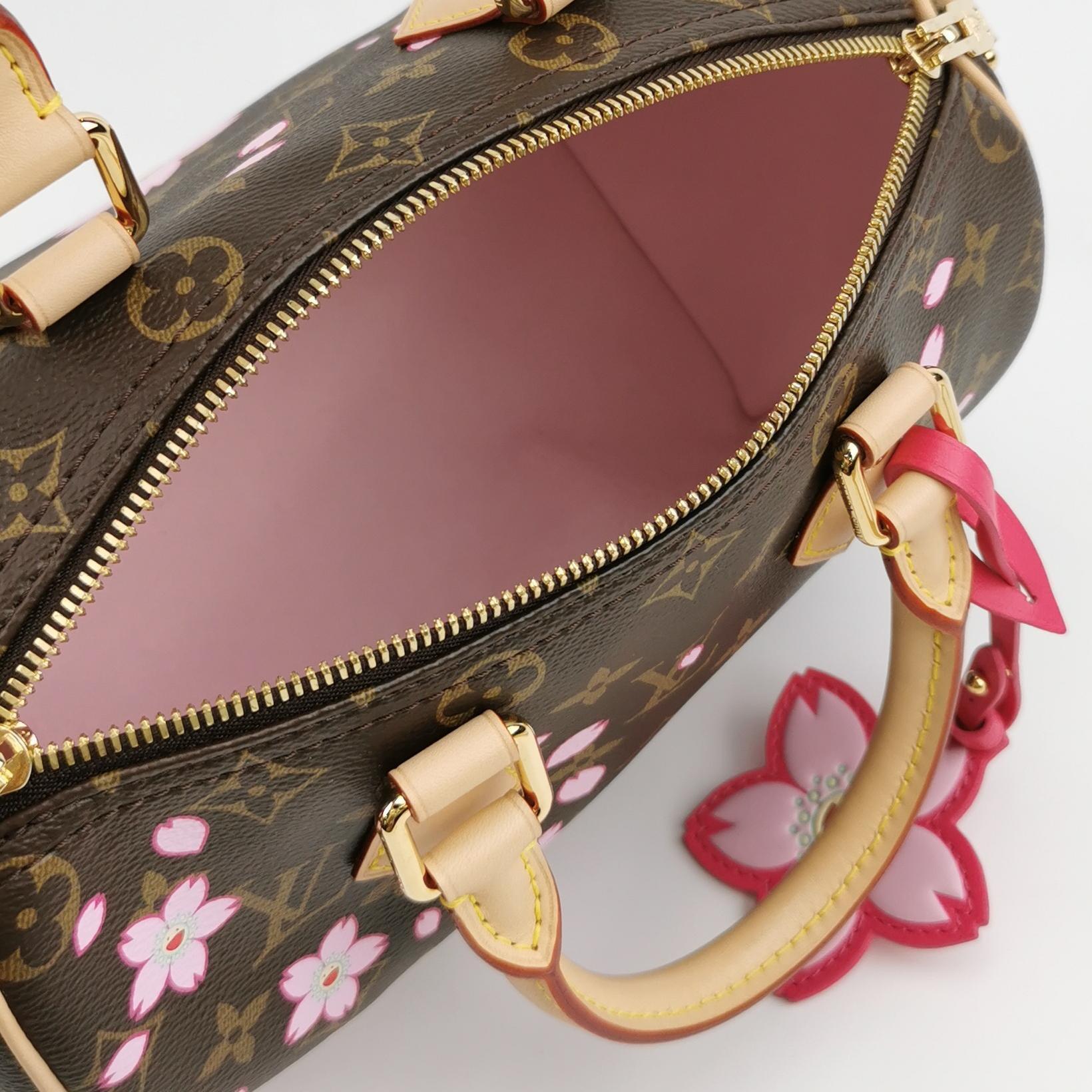 Louis Vuitton x Takashi Murakami Speedy 25 Cherry Blossoms sur le Monogramme en vente 2