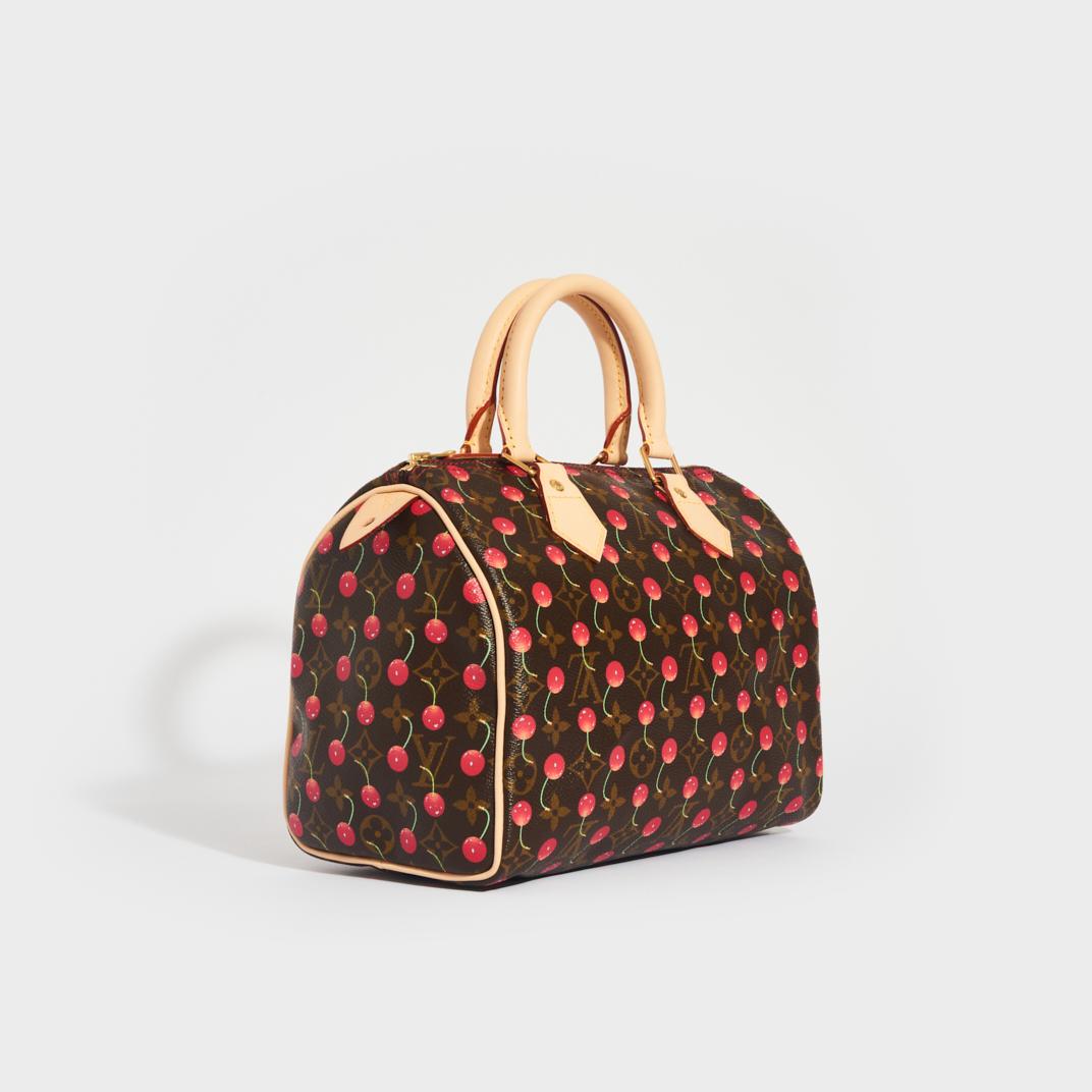 LOUIS VUITTON x Takashi Murakami Speedy 25 en toile à monogramme cerisier, 2005 en vente 2