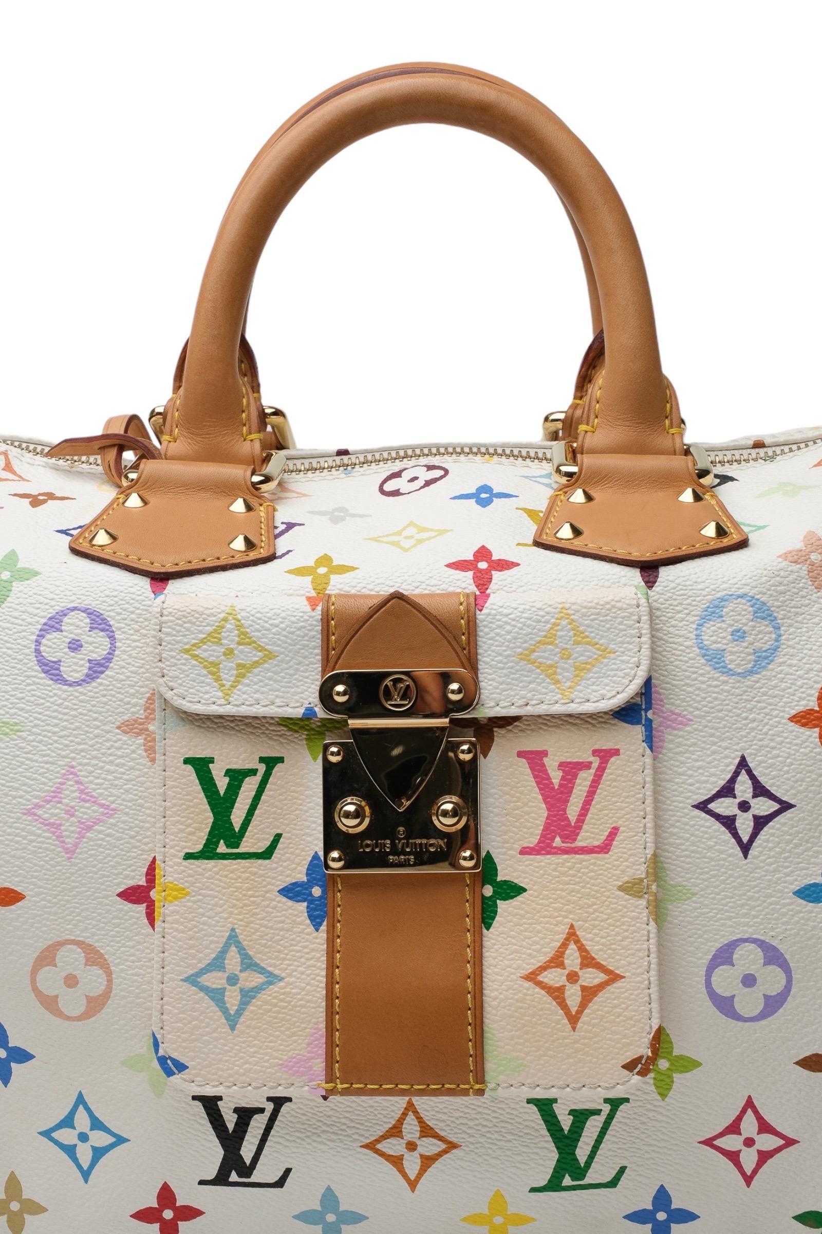 Men's Louis Vuitton x Takashi Murakami Speedy 30 L.E. Borsa A Mano 