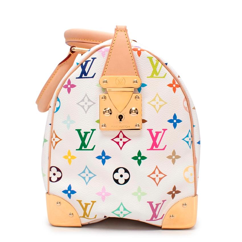 Beige Louis Vuitton x Takashi Murakami Borsa Speedy 30 in pelle in vendita