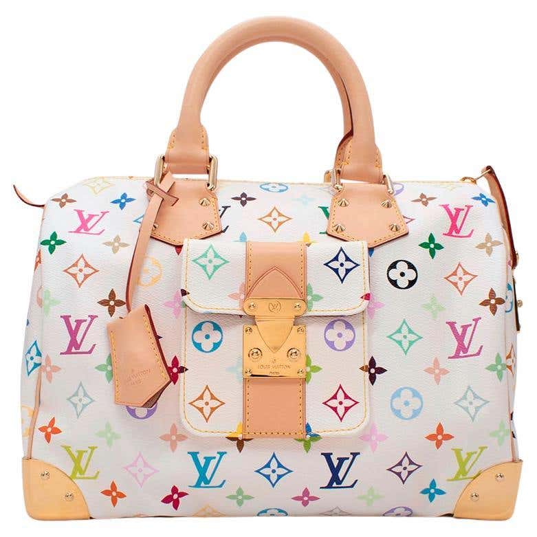 Louis Vuitton x Takashi Murakami Speedy 30 Leather Bag For Sale at ...