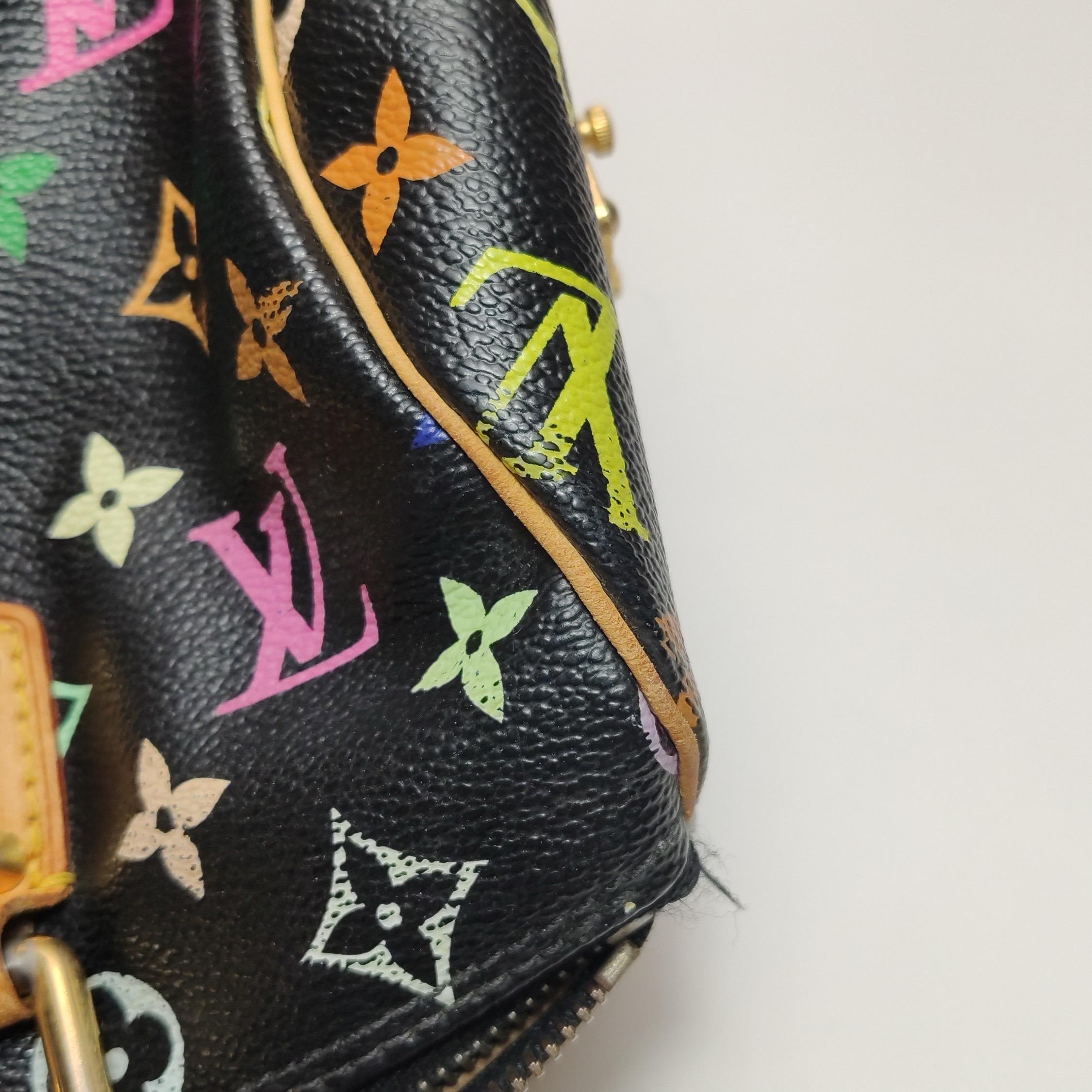 Louis Vuitton x Takashi Murakami Speedy 30 Lock Black Multicolor en vente 7
