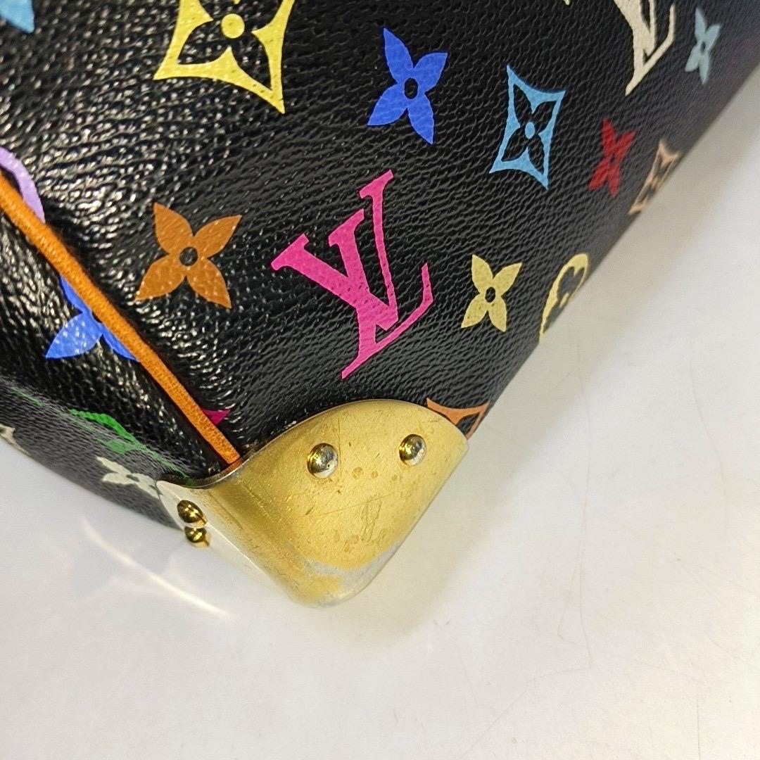 Louis Vuitton x Takashi Murakami Speedy 30 Lock Black Multicolor 10