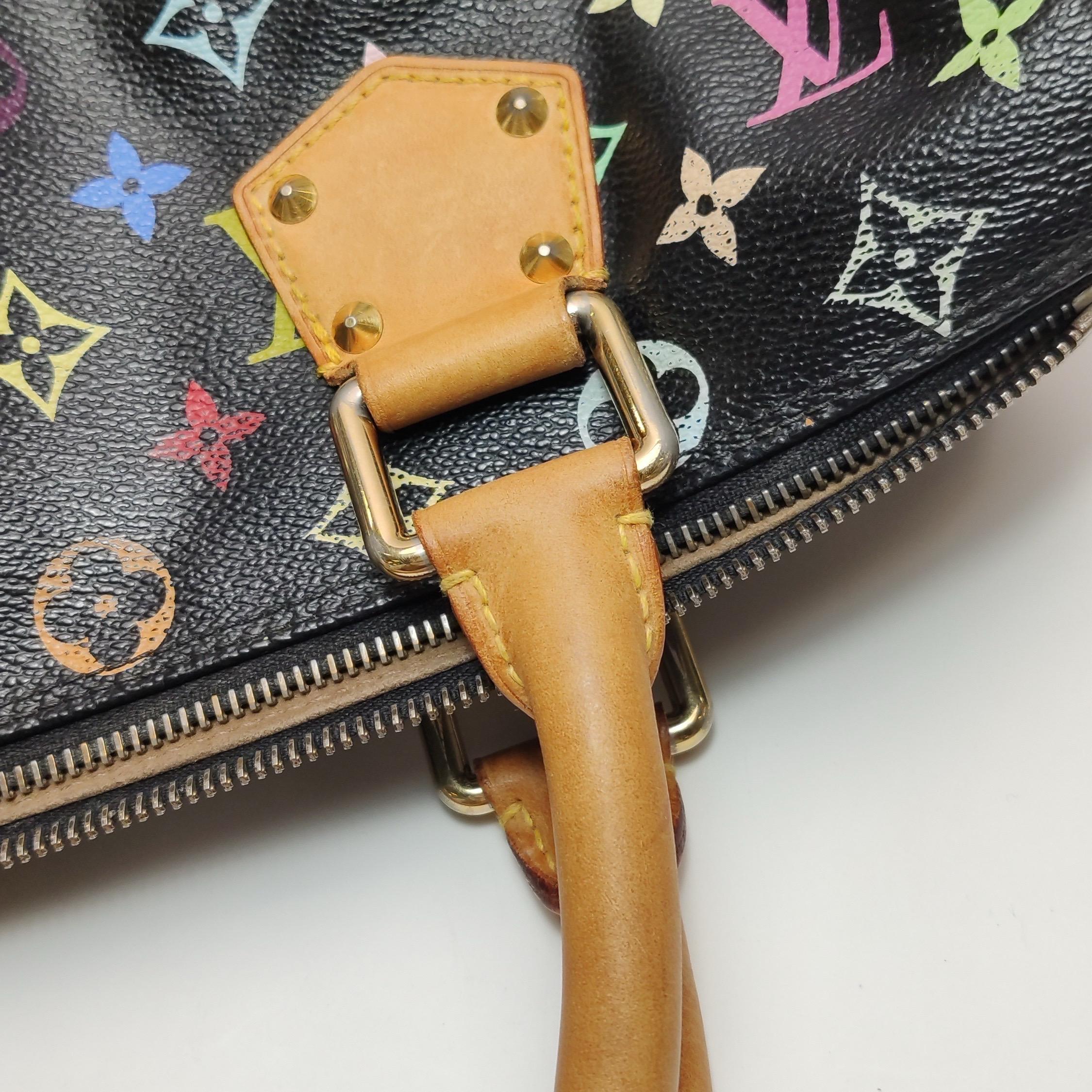 Louis Vuitton x Takashi Murakami Speedy 30 Lock Black Multicolor en vente 9