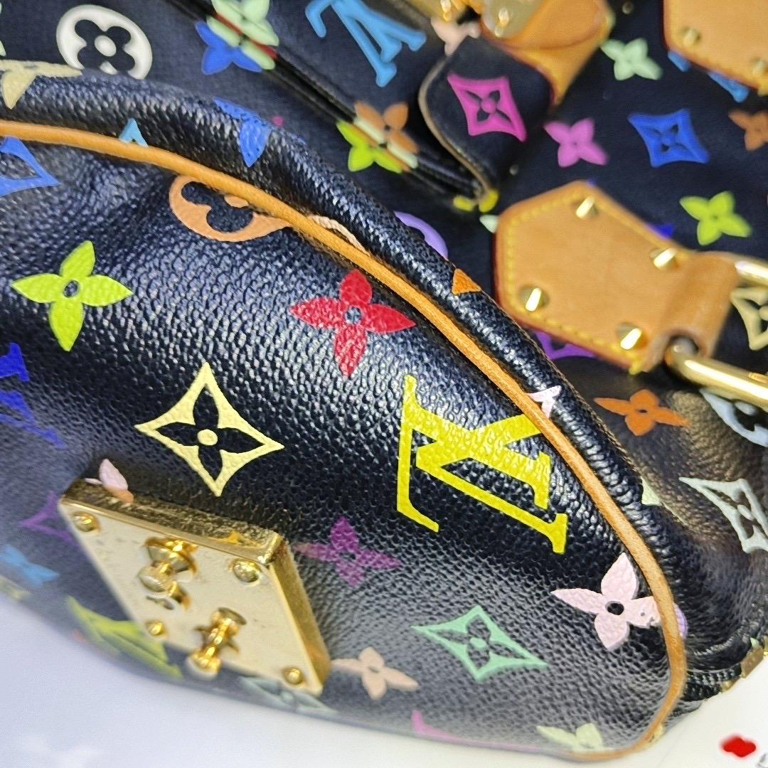 Louis Vuitton x Takashi Murakami Speedy 30 Lock Black Multicolor 11